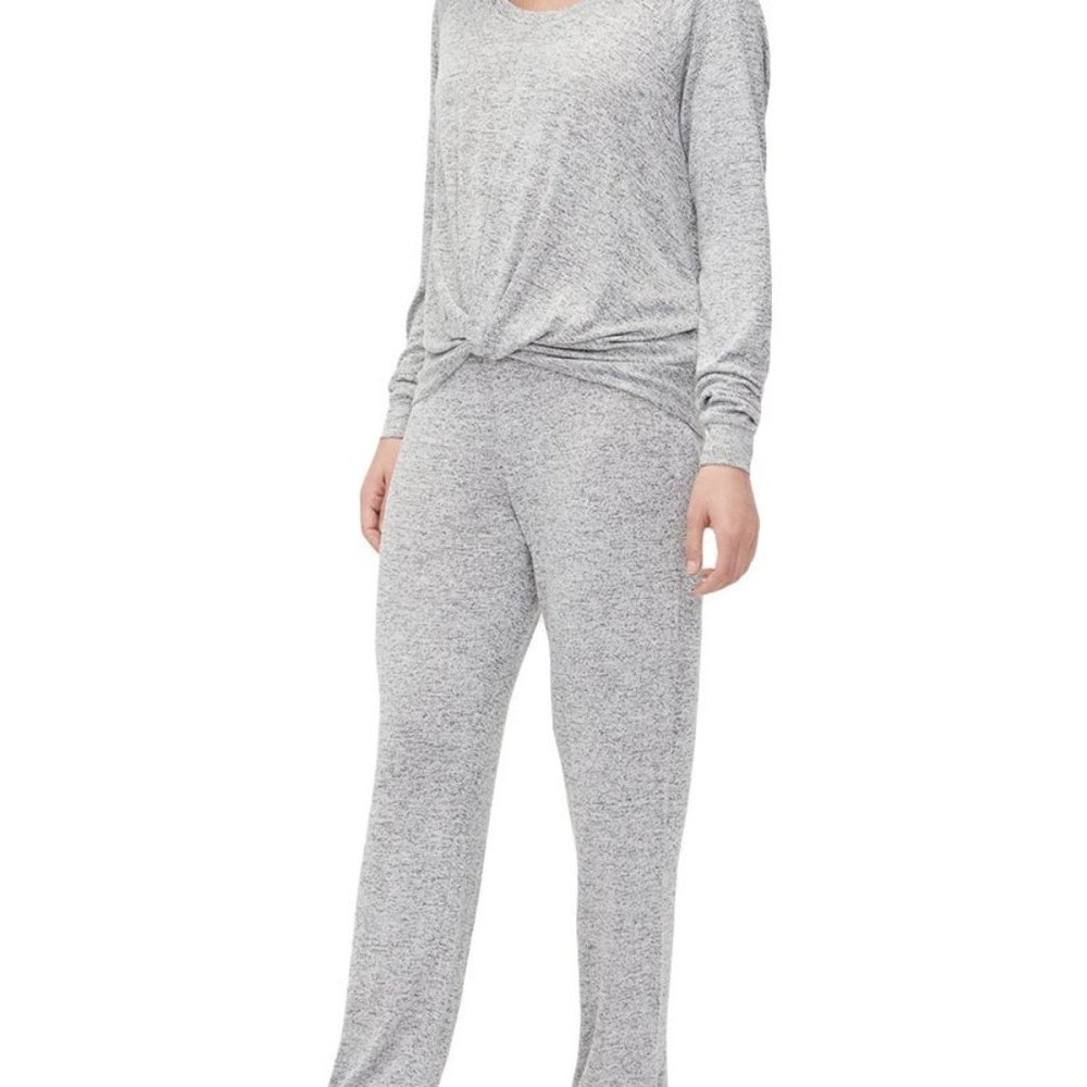 UGG Grey Heather Fallon PJ Set with Side Tie